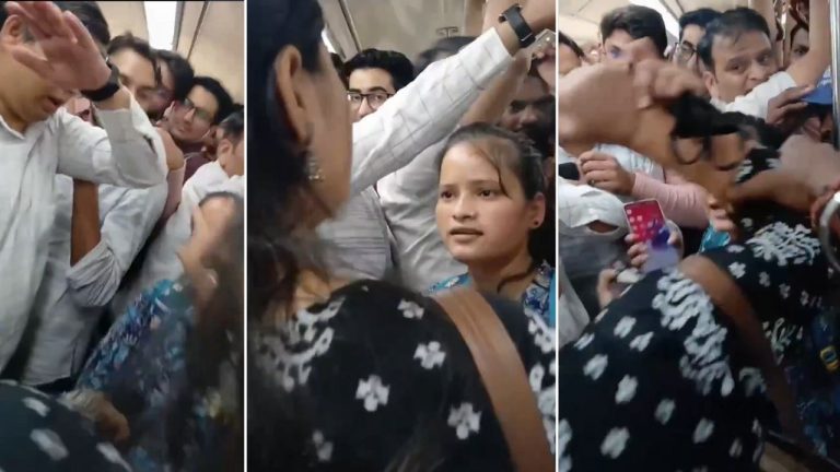 दिल्ली मेट्रो में आपस में उलझी दो लड़कियां, एक दूसरे को जड़े थप्पड़, वीडियो हुआ वायरल