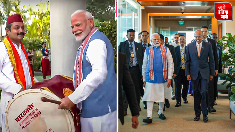 PM Modi Singapore Visit : पीएम मोदी 2 दिवसीय आधिकारिक यात्रा पर सिंगापुर पहुंचे, जमकर बजाया ढोल, देखें Video
