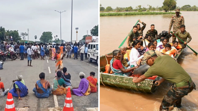 Cyclone Fengal: तमिलनाडु में भारी बारिश के बाद तबाही का मंजर, कई जिले जलमग्न, सड़क संपर्क टूटा, आवश्यक सामग्री के लिए सड़कों पर उतरे लोग
