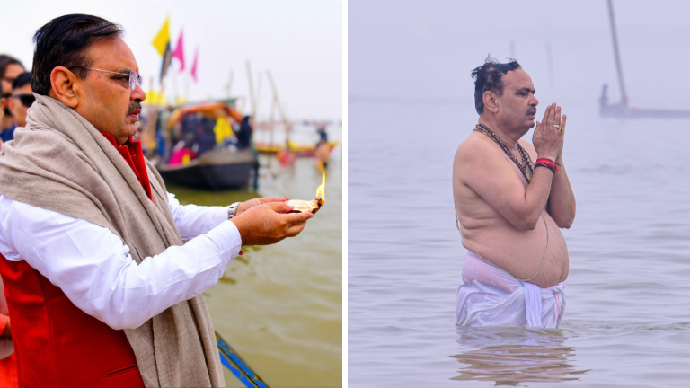 MahaKumbh 2025: महाकुंभ पहुंचकर सीएम भजनलाल ने संगम में लगाई आस्था की डुबकी, लेटे हुए हनुमान जी के किए दर्शन