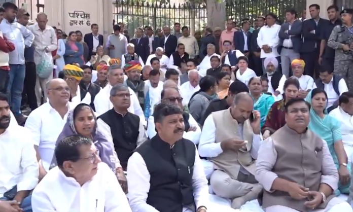 Congress protest in rajasthan