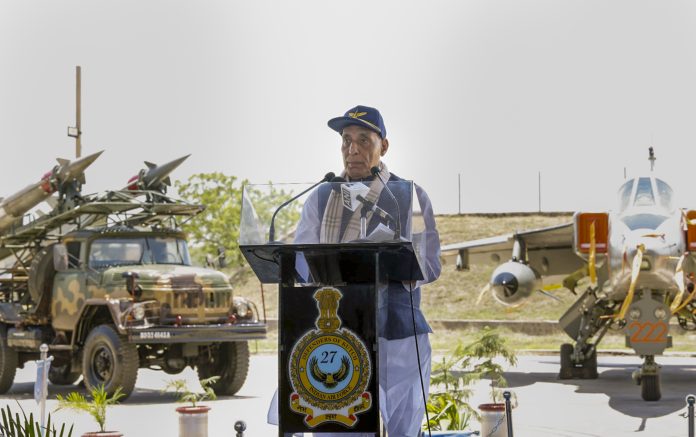 Rajnath Singh visits Bhuj air force station