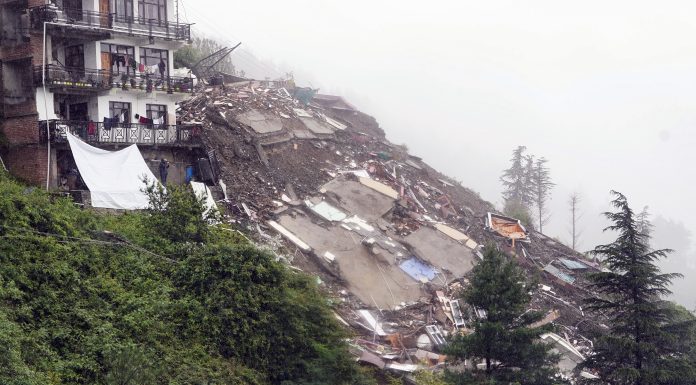 Multi-storey building collapses in Shimla