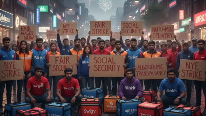 Delivery Gig Workers Strike New Year 2026